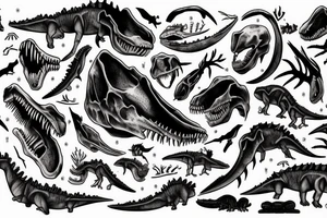 dinosaur skull tattoo idea