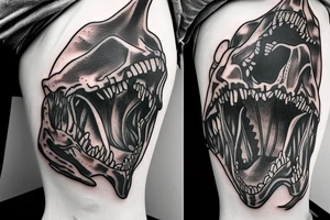 dinosaur skull tattoo idea