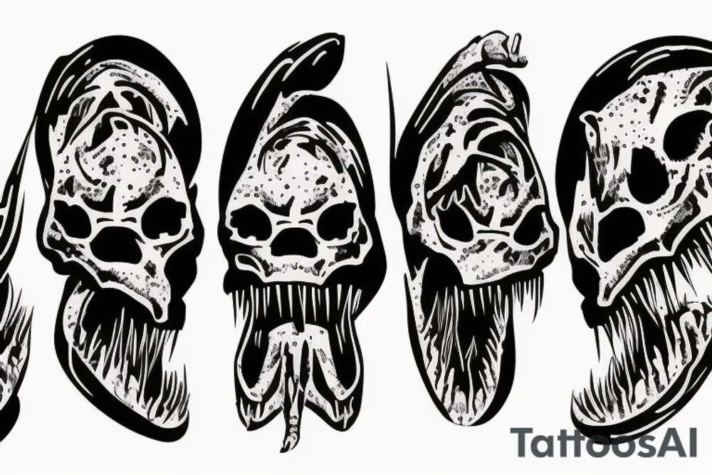 dinosaur skull tattoo idea