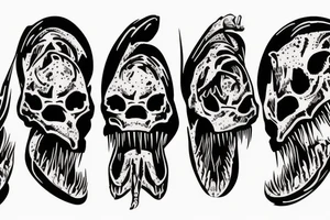 dinosaur skull tattoo idea