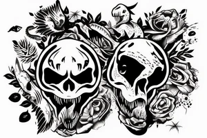 dinosaur skull tattoo idea