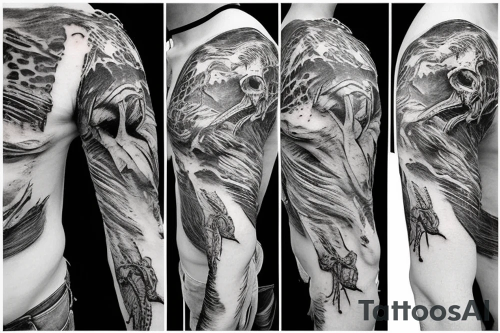 dinosaur skull tattoo idea