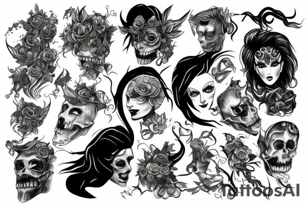 hades flaMING BIDENT tattoo idea