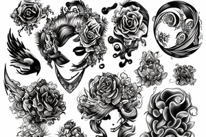 flaMING BIDENT tattoo idea