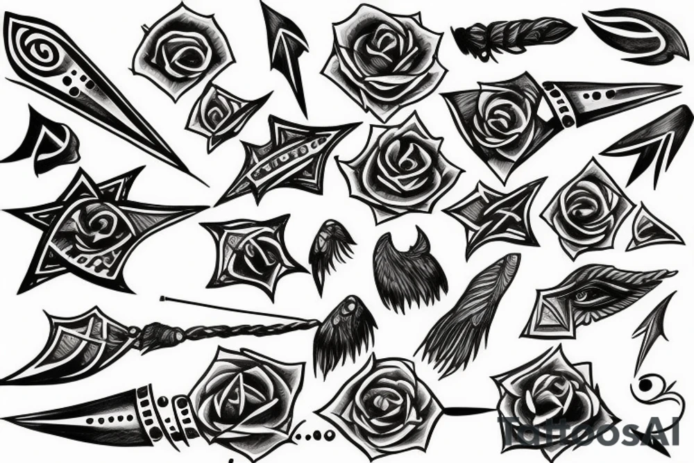 BIDENT SPEAR tattoo idea