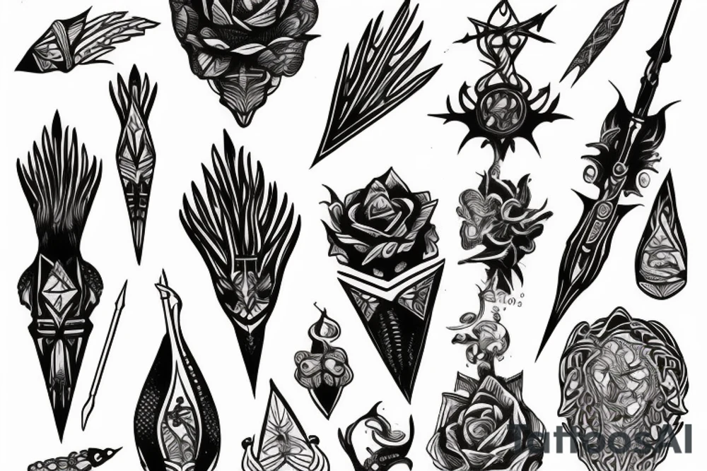 BIDENT SPEAR tattoo idea