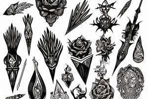 BIDENT SPEAR tattoo idea