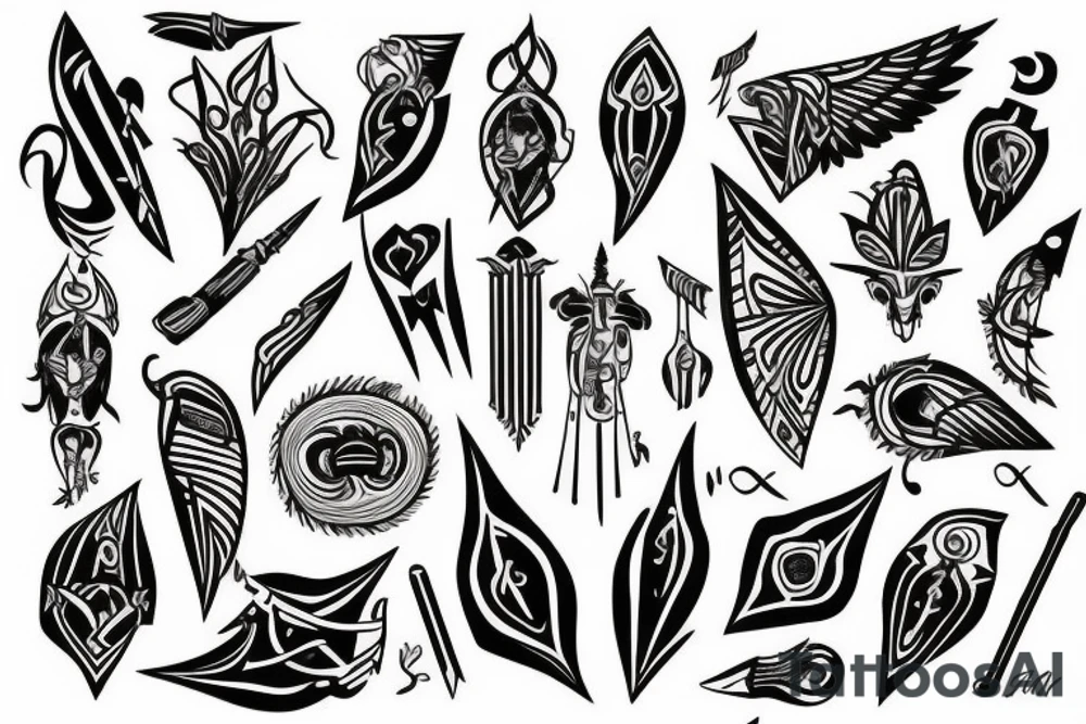 BIDENT SPEAR tattoo idea