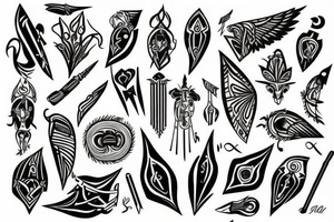BIDENT SPEAR tattoo idea