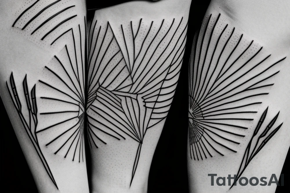 A form of spear having two prongs tattoo idea A form of spear having two prongs tattoo idea