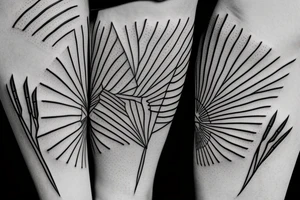 A form of spear having two prongs tattoo idea