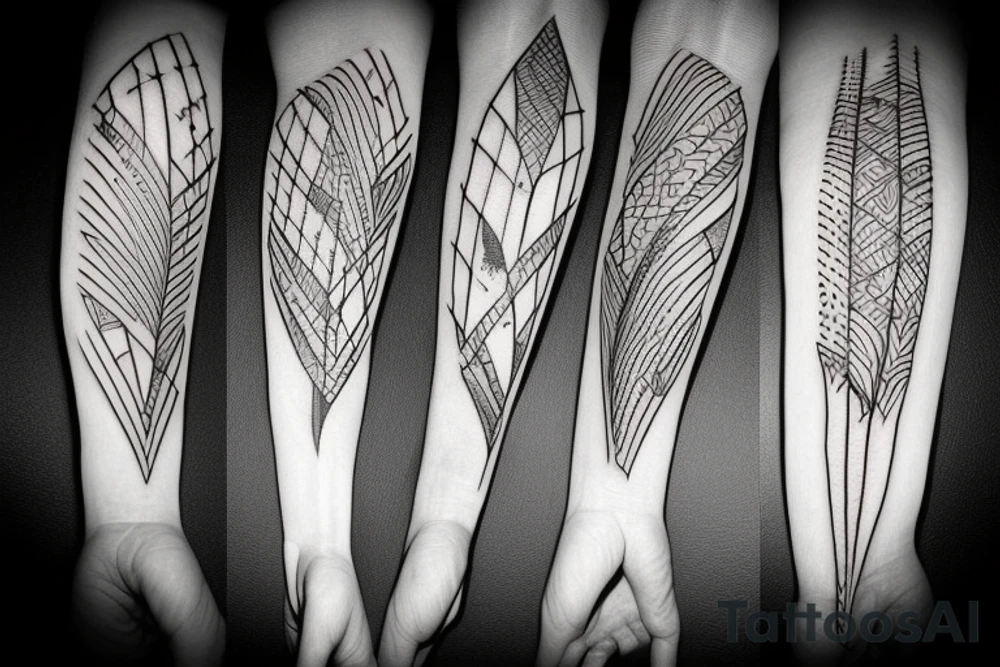 A spear having two prongs tattoo idea