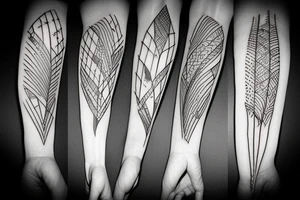 A spear having two prongs tattoo idea