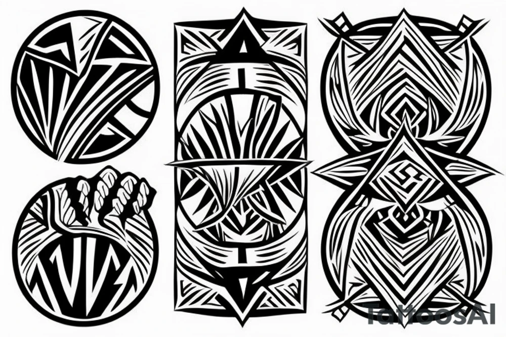 A TWO PRONGED Spear tattoo idea