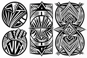 A TWO PRONGED Spear tattoo idea