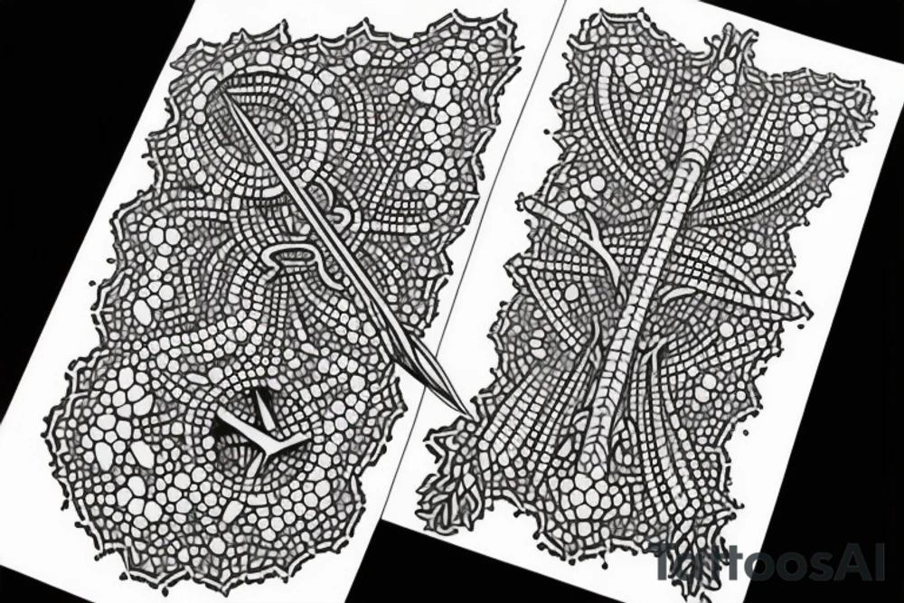 A TWO PRONGED Spear tattoo idea