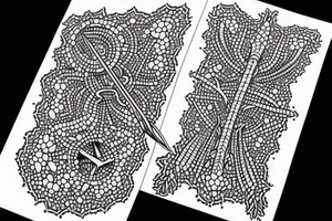 A TWO PRONGED Spear tattoo idea