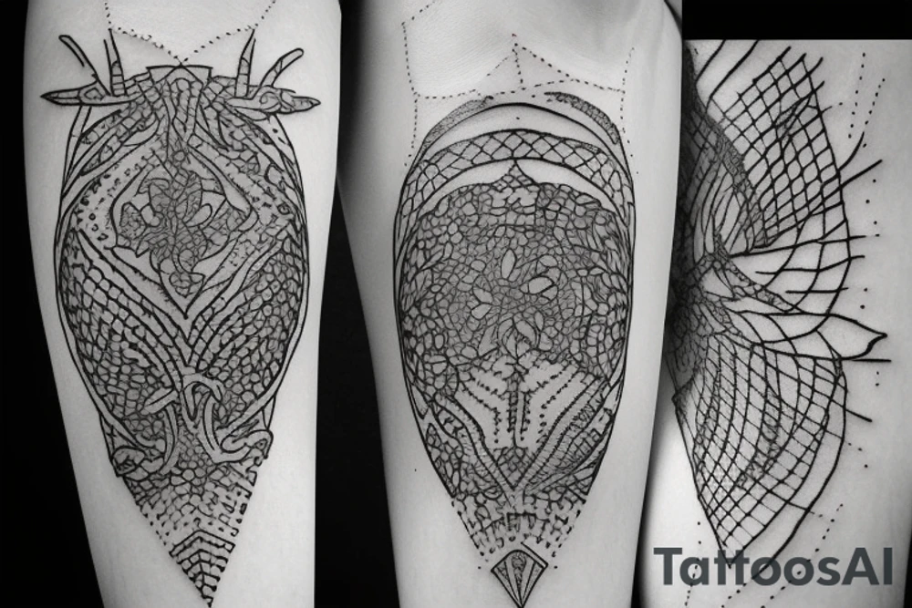 A DOUBLE PRONGED Spear tattoo idea