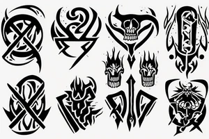 HADES two-pronged pitchfork tattoo idea
