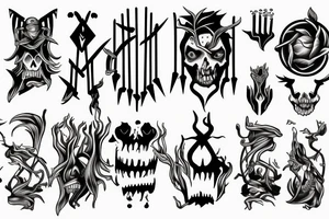 HADES two-pronged pitchfork tattoo idea