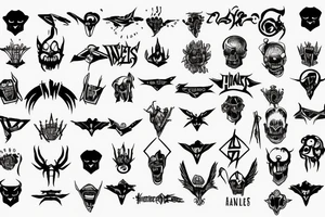 HADES two-pronged pitchfork tattoo idea
