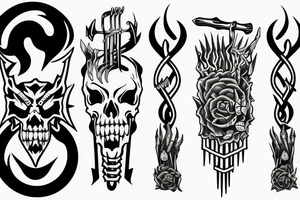 HADES two-pronged pitchfork tattoo idea
