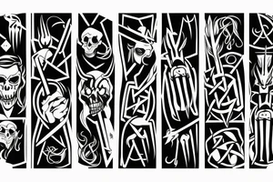 HADES two-pronged pitchfork tattoo idea