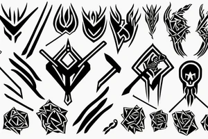 HADES two-pronged pitchfork tattoo idea
