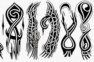 two-pronged pitchfork tattoo idea