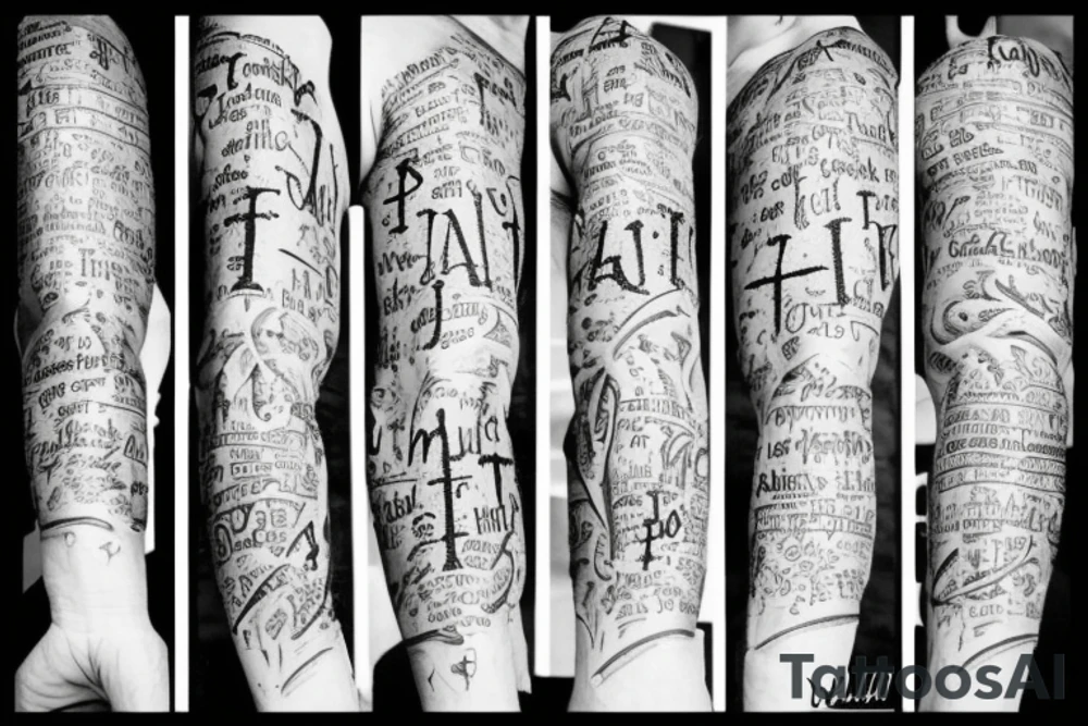 The word "Faith" written in letters tattoo idea
