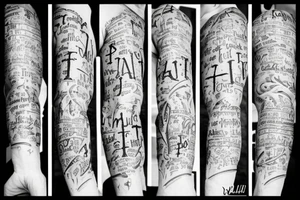 The word "Faith" written in letters tattoo idea