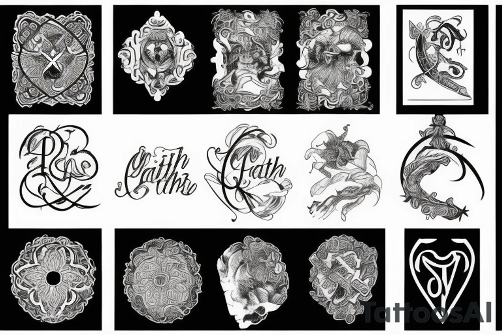 The word faith tattoo idea
