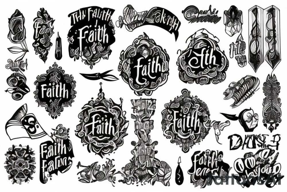 The word faith tattoo idea