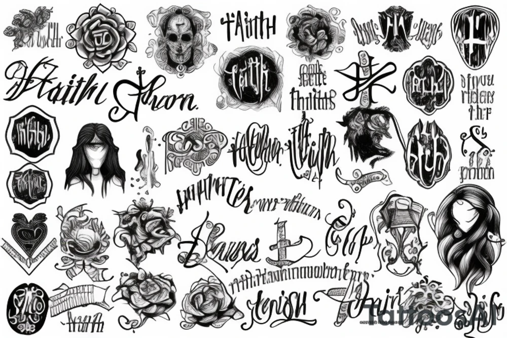 The word faith tattoo idea