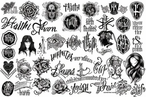The word faith tattoo idea