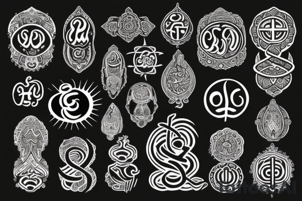 The word faith in font but with the OM symbol tattoo idea