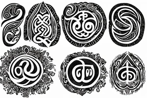 The word faith in font but with the OM symbol tattoo idea