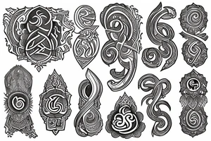 The word faith stylised into OM tattoo idea