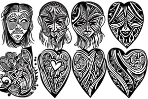 Heart faith tattoo idea