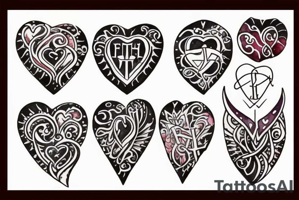 "Faith" word inside heart shape tattoo idea