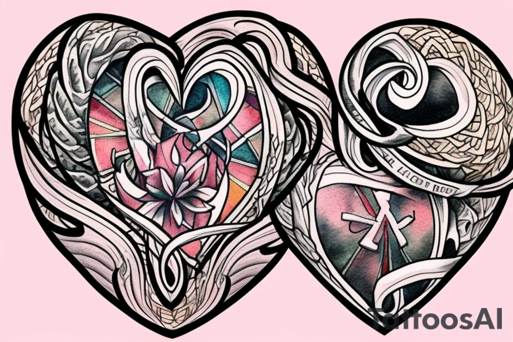 "Faith" word inside heart shape tattoo idea