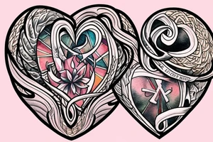 "Faith" word inside heart shape tattoo idea