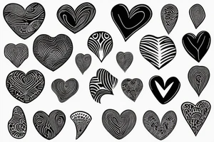 heart shape with simple pattern on inside tattoo idea