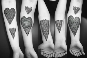 heart shape with simple pattern on inside tattoo idea