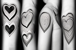 heart shape with simple pattern on inside with faith tattoo idea