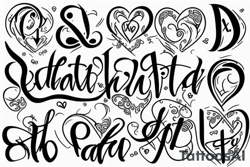 Faith lettering with faith inside heart tattoo idea
