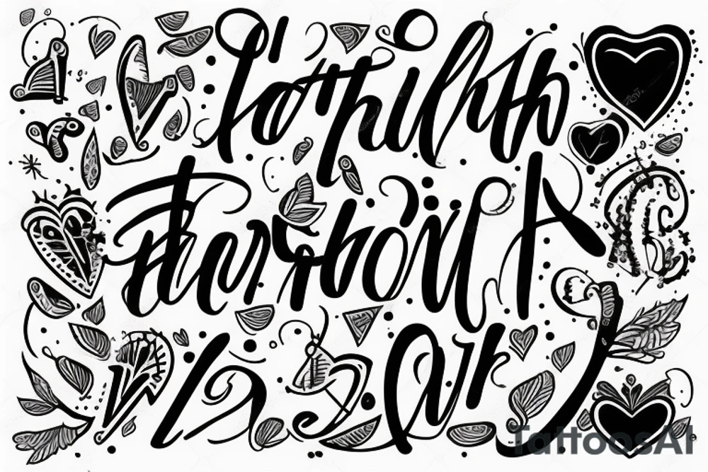 Faith lettering with faith inside heart tattoo idea