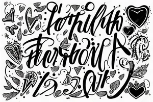 Faith lettering with faith inside heart tattoo idea