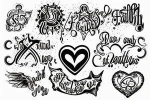 "Faith" word inside heart tattoo tattoo idea