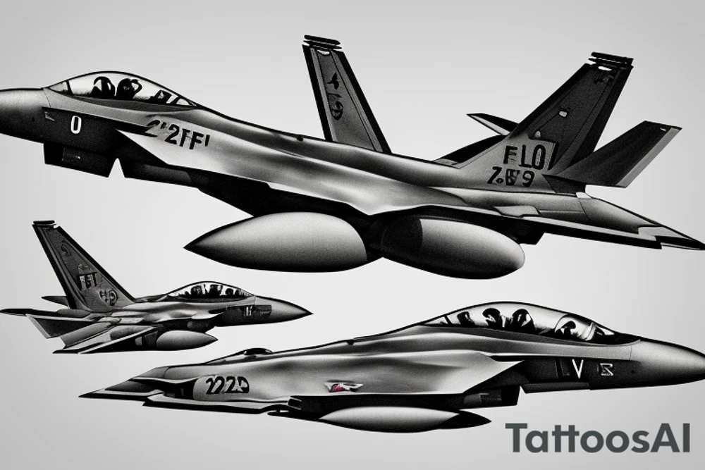F-22 jet flying through clouds tattoo idea